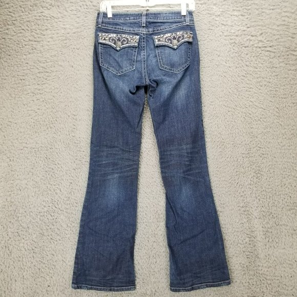 Wrangler Jeans Womens 1 Tall Rock 47 Medium Wash Stretch Low Rise Bootcut - Picture 11 of 16